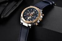 Reloj De Pulsera Deportivo Multifuncional Para Hombre BENYAR 2023 Cronógrafo De Cuarzo Resistente Al Agua 30M Con Manos Luminosas Y Calendario Completo Material De Correa De Cuero - details 16