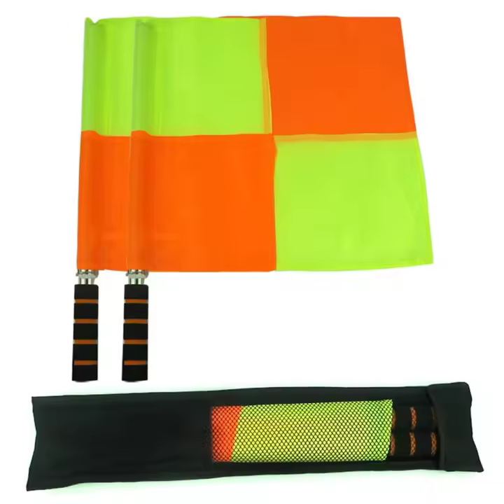 Set De 2 Banderas De Entrenamiento De Fútbol Deluxe Para Arbitros Equipos De Rugby Y Hockey Deportes Material Impermeable Tamaño 40x49cm/44x46cm - 1