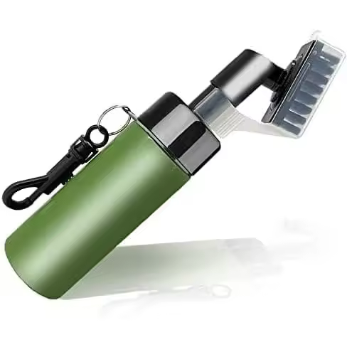 Golf Club Cleaner Brush, Green Golf Club Brush Groove Cleaner Kit de limpieza Golf Club, Limpiador profesional de pelotas de golf - 1