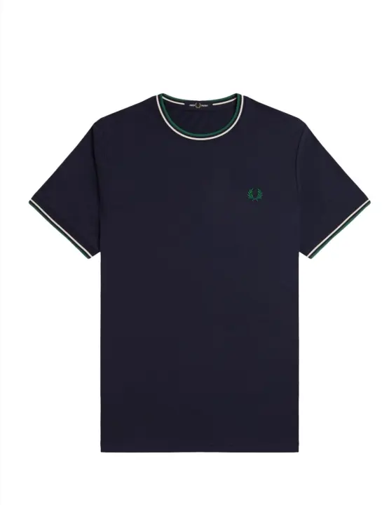 Camiseta Fred Perry M Marino/Verde - 1