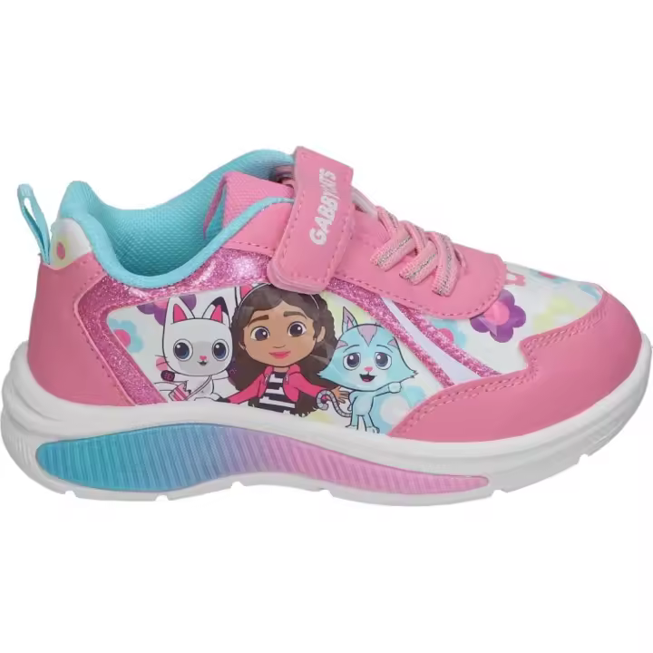 LEOMIL | Zapatillas Infantiles Gabby´s Dollhouse – Deportivas en Color Rosa con Dibujos de Gabby´s Dollhouse – Sneakers con Cordones y Velcro – Máximo Ajuste – Cómodas – Modelo GB000395 - 1