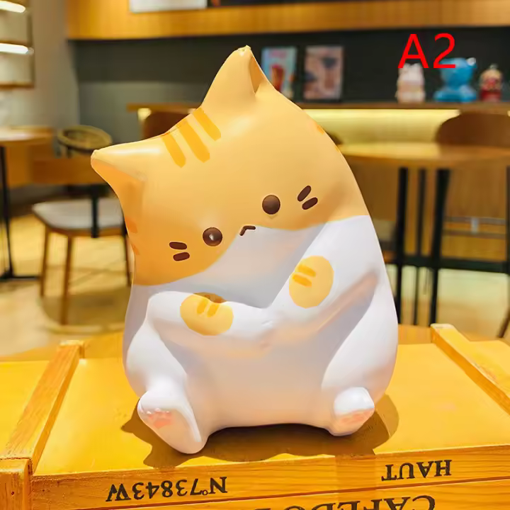 Nueva Juguete De Alivio Del Estrés Para Gatos Bola De Antiestrés SLOW RISING De Dibujos Animados Adorno De Mesa Fabricado En Tela Origen China - 1
