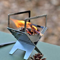 Mini Estufa De Camping De Aleación De Titanio Plegable Portátil Aromaterapia Soporte Para Incienso Y Madera Multifuncional - details 7