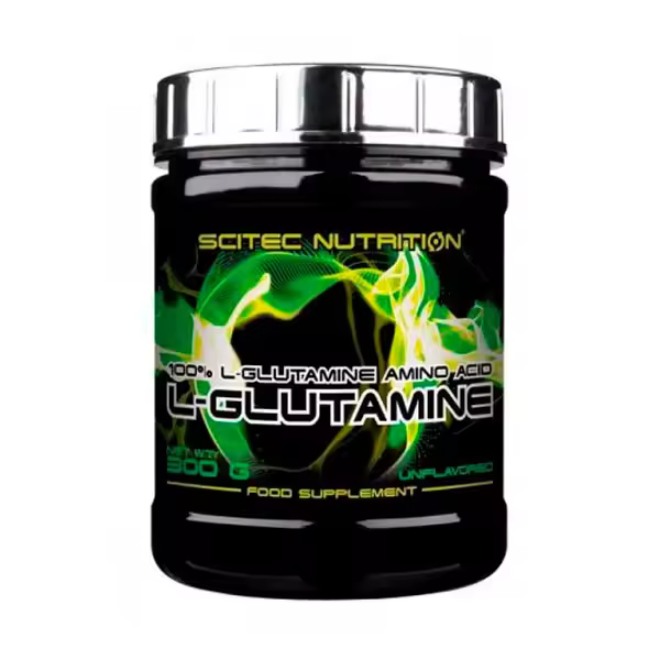 SCITEC Nutrition - L-Glutamine - 300 gr - Recuperación muscular y salud intestinal - 300 gramos de Glutamina en polvo - Apoya la función gastrointestinal. - 1
