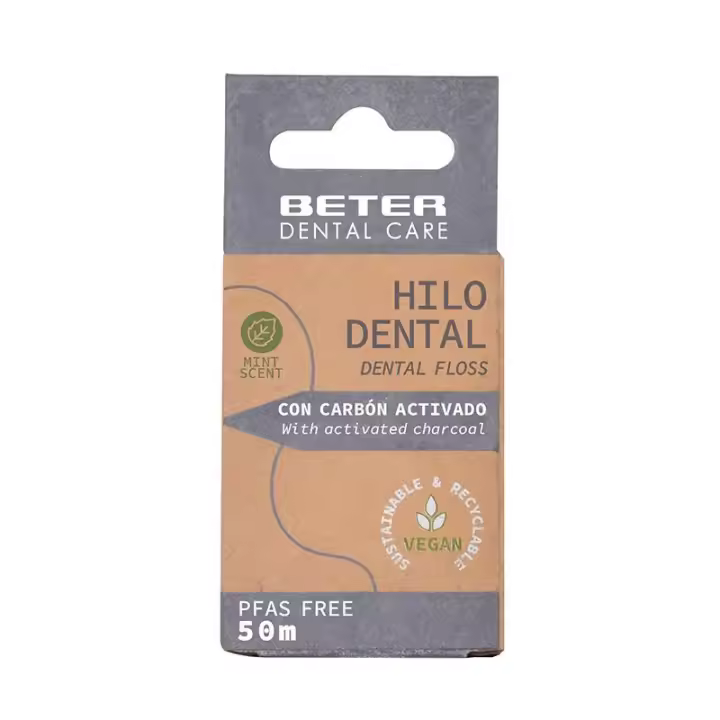 BETER DENTAL CARE HILO DENTAL CARBON ACTIVADO 50 M - 1