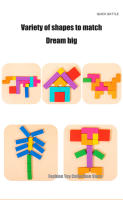 Juego De Rompecabezas Interactivo En Escritorio Para Dos Personas Tangram Matemáticos Juguetes De Bloques De Construcción Tablero Juego De Colores Y Formas Para Niños Regalos - details 5