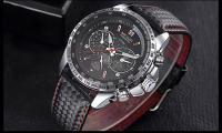 Reloj De Pulsera De Cuarzo Para Hombre MEGIR Moda Resistente Al Agua Con Correa De Cuero Negro Lujo Y Casual Estilosólido - details 13