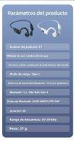 Auriculares Inalámbricos Bluetooth Conducción Ósea Deportivos Para Natación X7 Con Micrófono Hands-Free Resistente Al Agua Para Correr - details 7