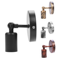 Antigua Sconce De Pared Vintage Soporte De Lámpara Retro Para Café O Pasillo Con Enchufe De Luz E27 Material De Hierro - details 5