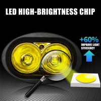 Luz De Neblina Para Motocicleta LED Amarilla Faro Auxiliar De E-bike Luz De Trabajo Spots Flood Blanco Para Bikes Rad Offroad - details 4