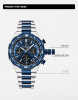 Reloj De Moda NAVIFORCE Para Hombres De Calidad Superior Acero Inoxidable Impermeable Clásico Cuarzo Reloj De Pulsera Grande Con Manos Luminosas Y Fecha Automática - details 2