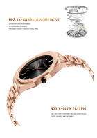 Reloj De Pulsera De Lujo Para Hombres Y Mujeres En Color Rosa Oro Con Correa De Acero Inoxidable Y Cierre De Seguridad Reloj De Moda Negra Resistente Al Agua De 40mm - details 30