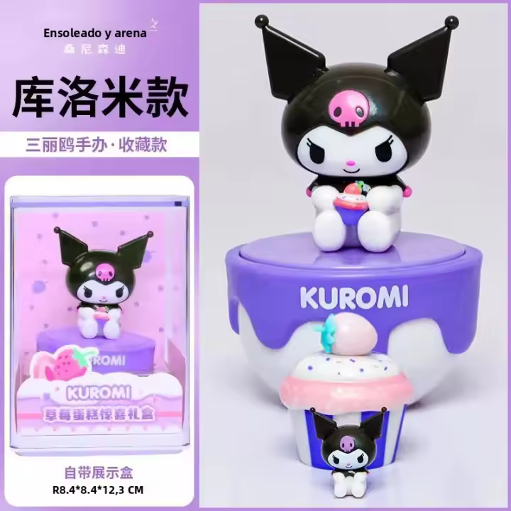 Figuras De Acción Sanrio Kawaii Hello Kitty My Melody Kuromi Serie De Dibujos Animados Anime Modelos Adornos Colección Juguetes Para Niños Regalos De Cumpleaños - 1