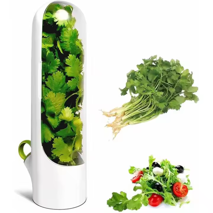 RELAXTY Conservador de Hierbas Frescas - Porta Almacenaje de Hierbas para Frigorifico Recipiente Contenedor Verduras - 1