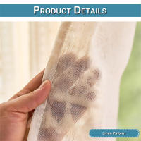 Panel De Cortina De Voile De Lino Boho Con Borlas Semi-Transparente Para Cocina Y Sala De Estar 2 Capas Con Bolso Para Rodamiento Cortinas Cortas Modernas Sin Aislamiento Térmico Ni Acústico - details 4