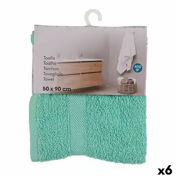 Toalla de Baño Berilo 50 X 90 Cm Turquesa (6 Unidades) - 1