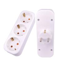 Adaptador De Enchufe Europeo 1 a 2 1 a 3 1 T 4 Vías Estándar EU Extensor De Enchufe De Viaje Protector Antisalpicaduras - details 1