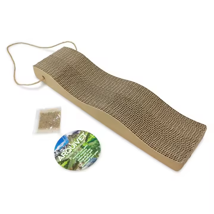 Rascador para gatos de Carton Forma Ola con bolsita de Catnip . Arquivet - 1
