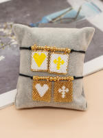 Pulsera Ajustable Bohemia Go2Boho Con Cordón Y Cuentas De Corazón Y Cruz Joyería Hecha a Mano Para Mujer Accesorios Bohemios - details 4