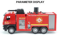 Camión De Escala 1/32 Con Escalera Y Tanque De Agua Juguete De Incendio Con Sonido Y Luz Puerta Abre Vehículo Regalo De Cumpleaños Para Niños Material Aleación Diseño Realista - details 3