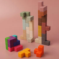 Juguetes De Bloques De Construcción De Silicona Alimentaria Para Bebés Educativos Montessori Reconocimiento De Formas Y Edad Temprana - details 1