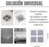 80 PCS Rejilla desague Ducha atrapa Pelos, Pegatinas para Drenaje de Pelo, Filter Adhesivo atrapapelos, colador Desagüe para Evitar obstrucciones. - details 3