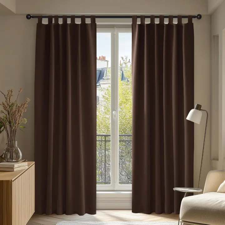 Gardinen Verdunkelungsvorhang Blickdicht Thermogardine Kälteschutz Schlaufen Fenstervorhang, 200x140 cm(HöhexBreite), Silber Grau, 2er Set - 1