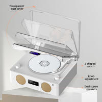 Reproductor De CD Multifuncional Retro Con Altavoz Bluetooth Inalámbrico Y Radio FM Luz De Ambiente Colorida Con Control Remoto Para Hogar - details 3