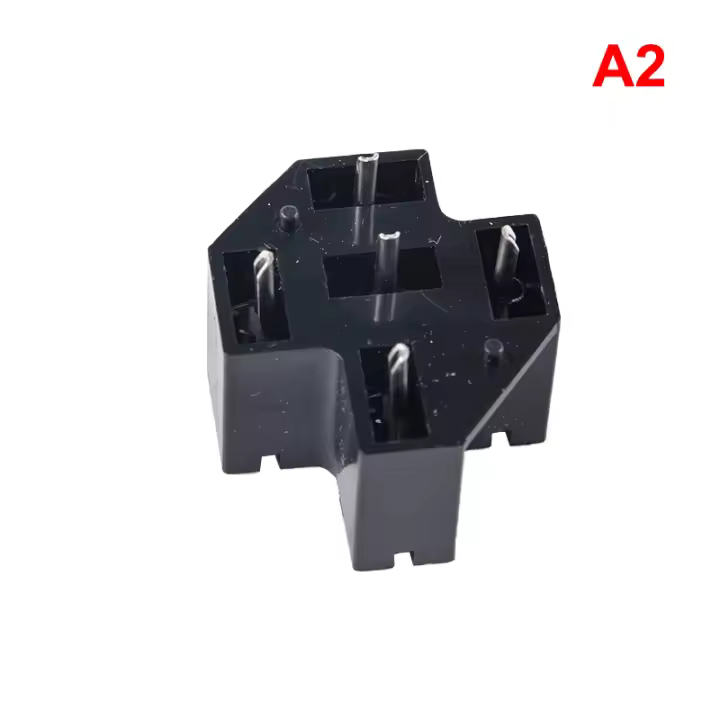 Adaptador De Conector De Relé SPDT Para Coche Con Soporte Base De Montaje En Placa PCB Y Terminales De 6.3mm 5 Pines - 1