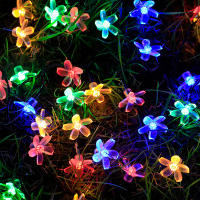 Cadena De Luces Solares Para Jardín Con Forma De Flor 7M Impermeable Con 8 Modos De Iluminación Decoración Para Patio Exterior - details 7