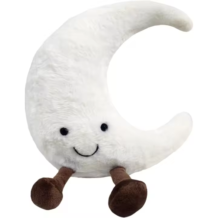 Sunshine Moon Peluches, 12 pulgadas/30 cm Lindo Sonrisa Divertida Almohada Animal Relleno Suave Plush Juguete para Gift de Cumpleaños Infantil (Sol) - 1