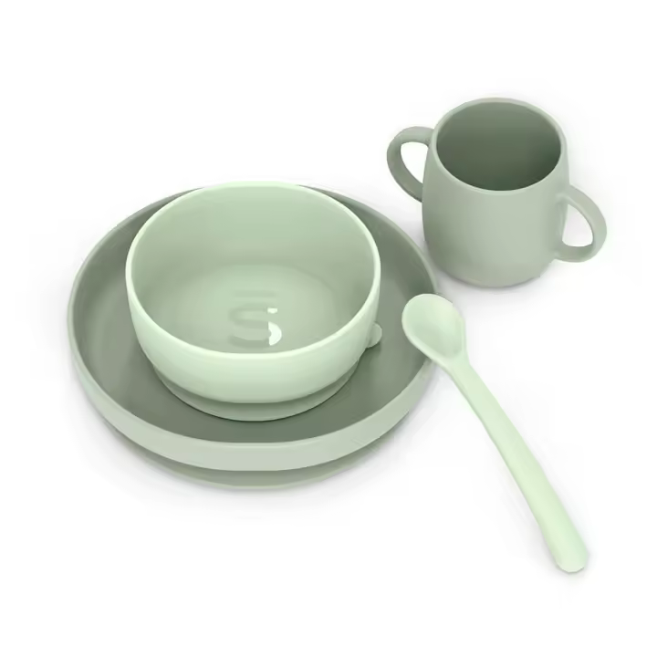 Suavinex Vajilla Silicona Infantil Intense Colour Verde 209638 - 1