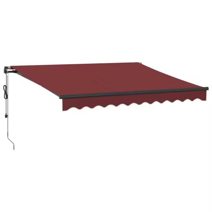 vidaXL Toldo retráctil automático con luces LED burdeos 300x250 cm - 1