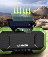 Radio DE EMERGENCIA múltiple de 5000mAh AM/FM Radio de manivela con Energía Solar el interior LED Cargador de Banco de Energía altavoz de Alarma SOS, Altavoz Bluetooth 5,0 - details 6