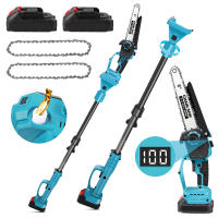 Sierra de Pértiga Inalámbrica 2 en 1 Eléctrica 8" con Motosierra Mini | Motobrushless | Kit con 2 Baterías | Poda de Árboles | Pértiga Extensible - details 2