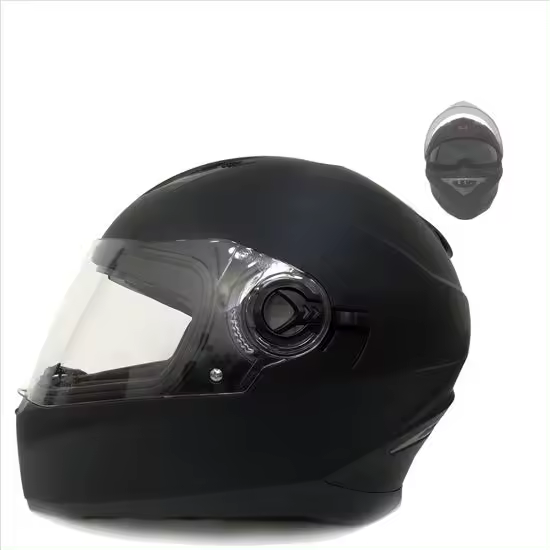 CASCO INTEGRAL BEST WAY NEGRO MATE CON GAFAS - 1