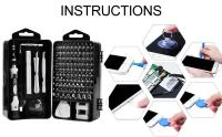 Juego De Destornilladores Magnéticos Precision 115 En 1 Herramienta Multifuncional Para Reparación De Teléfonos Y Equipos De PC Kit De Rescate Automotriz - details 2
