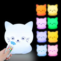 Búho Noche de Luz LED Sensor Táctile de Control Remoto 9 Colores Temporizador Regulable Recargable de Silicona Lámpara de Noche para Los Niños Of The Baby Gift - details 16