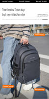 Mochila Ligera Para Hombre Con Gran Capacidad Para Viajes De Negocios Y Transporte Diario. Estilo Moderno Y Atractivo. Impermeable. Con Compartimento Para Computadora. - details 12