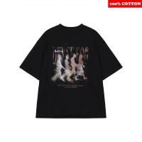 Camiseta Retro Estadounidense Para Hombre Verano 2025 Con Estampado Abstracto Borroso Manga Corta Estilo Casual Y2k Ropa Maleña - details 0