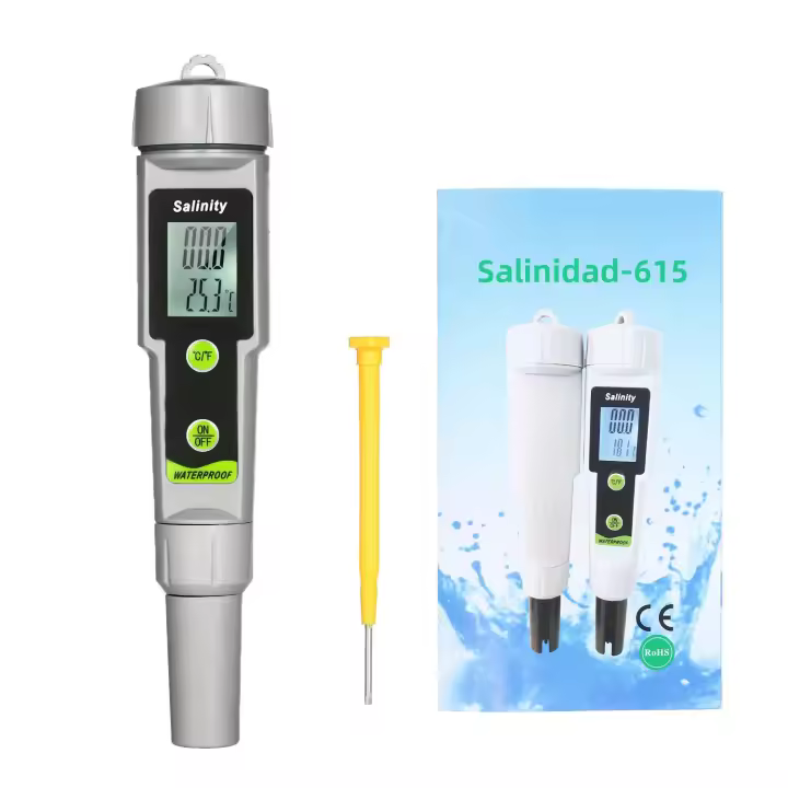 Pluma Salinómetro Impermeable 2-en-1 Medidor De Salinidad Y Temperatura Portátil Tipo Salinógrafo Para Pruebas De Concentración - 1