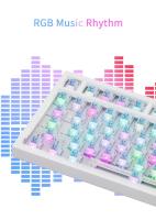 Teclado De Juego Ajazz AK820 Inalámbrico Intercambiable Ruso Diseño De Teclado Ruso Con Soporte Para Palmas USB Multicolor - details 11