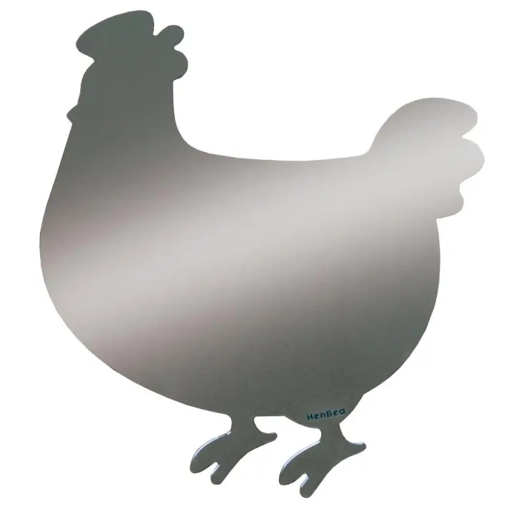 Henbea Espejo infantil Acrilico forma GALLINA, material Poliestireno Irrompible con Adhesivos tipo velcro ideal habitacion niños, espejo seguridad guarderias, escuelas infantiles, colegios, 60x48 cms (952) - 1
