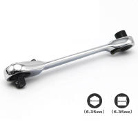 Llave De Enchufe Doble Cabeza 2 En 1 Mini Llave De Destornillador Con Mango 72 Dientes Herramienta Rápida Para Instalación - details 6