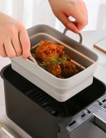 Plato De Hornear De Silicona Plegable Para Air Fryer Reutilizable Aluminio Antiadherente Accesorios De Airfryer Tamaño 10x15cm - details 1
