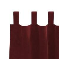 Cortinas Blackout vidaXL con lazos de colgar 2 pcs Terciopelo Borgoña - details 4