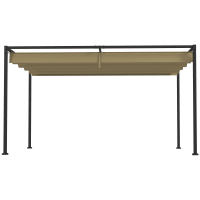 Cenador Independiente 4x3m para Terraza y Jardín | Techo Ajustable en 3 NIVeles con Madera de Arce | Protección Solar UV50 + | Color Café Clásico | Diseño Estable y Autónomo - details 5