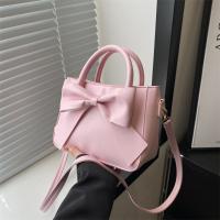 Bolso De Hombro Para Mujer De Cuero PU Sólido Bolso De Mochila Casual Para Comunicación Diaria Bolso De Correa Con Lazo Trendy - details 14