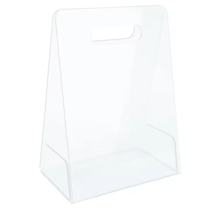 Vaso De Acrílico Portátil Cesta De Flores Transparente Moderna Para Decoración De Mesa Y Empaque Vaso De Flores Manejable - 1