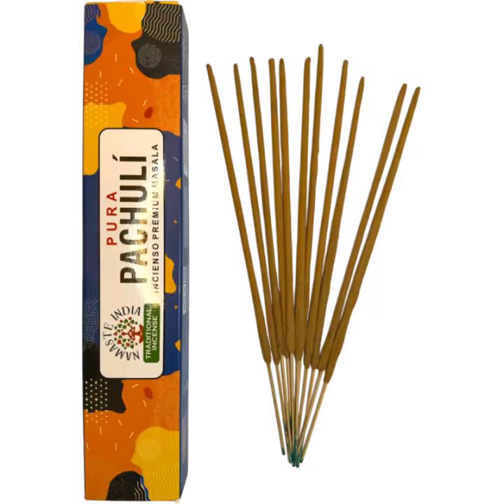 Incienso Puro Pachulí Namaste India Premium Masala - Cajetilla de 15gr. - 1
